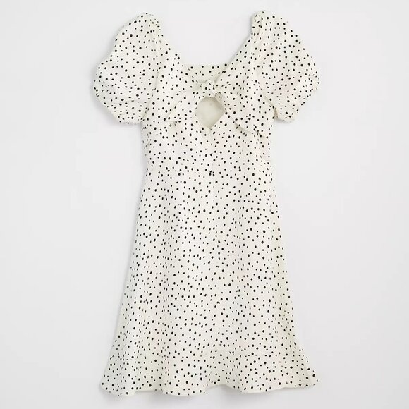LOFT ~Petite Dotted Tie Back Flare Polka Dot Dress in size OOP* XXS (tagged OP) - Picture 14 of 15